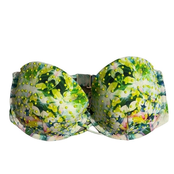 Victoria’s Secret Bikini Top The Beach Bandeau Halter Push Up Padding - Picture 1 of 3